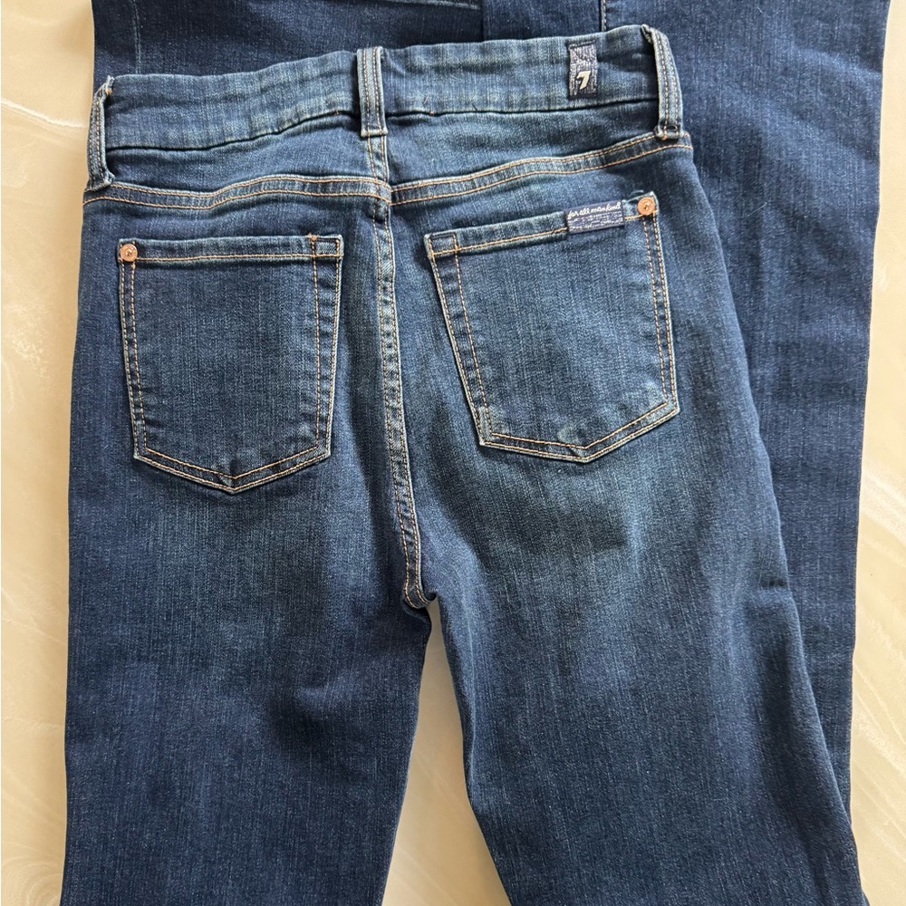 7 For All Mankind “Blair” Blue Boot Cut Jeans -25 - Picture 6 of 12